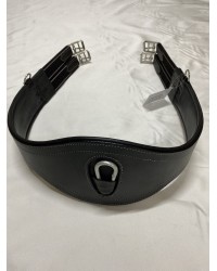 İthal Three Elastic Deri Karınlıklı Kolan (Siyah)